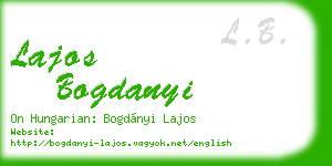 lajos bogdanyi business card